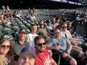 The Pigler Automation Team gathered together at a Colorado Rockies Game prior to the 2024 Spring Summit